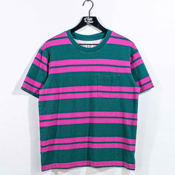 GAP Striped Pocket T-Shirt Surf Skate Medium Y2K Streetwear Grunge Beach - Picture 1 of 7